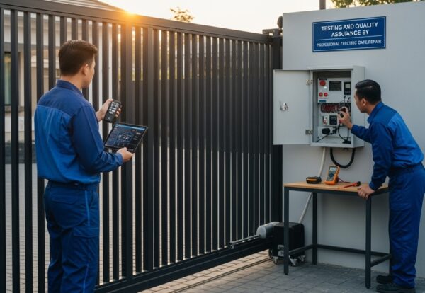 Electric,Gate,Testing,Process,,Image,For,Website,,Testing,And,Quality