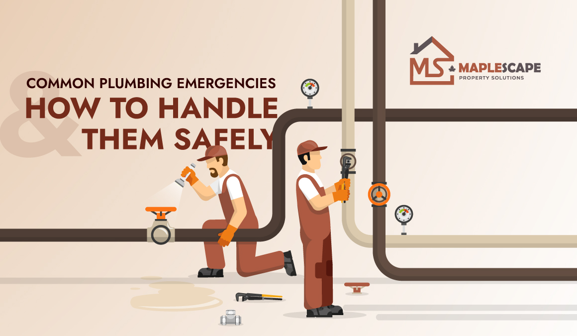Common Plumbing Emergencies and How to Handle Them Safely - MapleScape Property Solutions