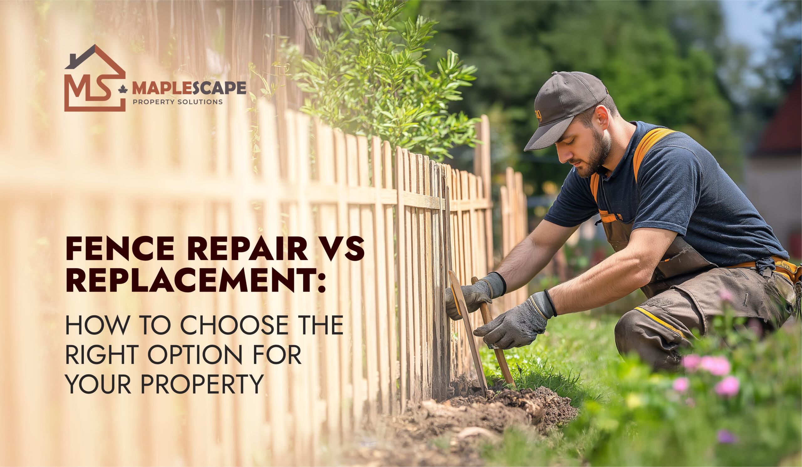 Fence Repair vs Replacement How to Choose the Right Option for Your Property - MapleScape Property Solutions