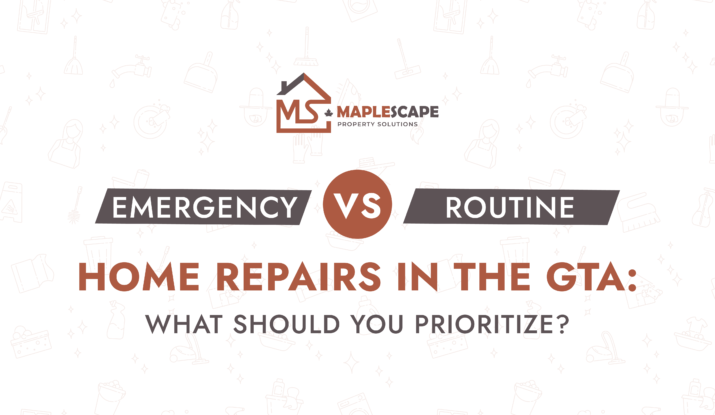 Emergency vs Routine Home Repairs in the GTA What Should You Prioritize - MapleScape Property Solutions