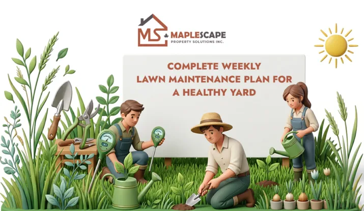 Complete Weekly Lawn Maintenance Plan for a Healthy Yard - MapleScape Property Solutions Inc