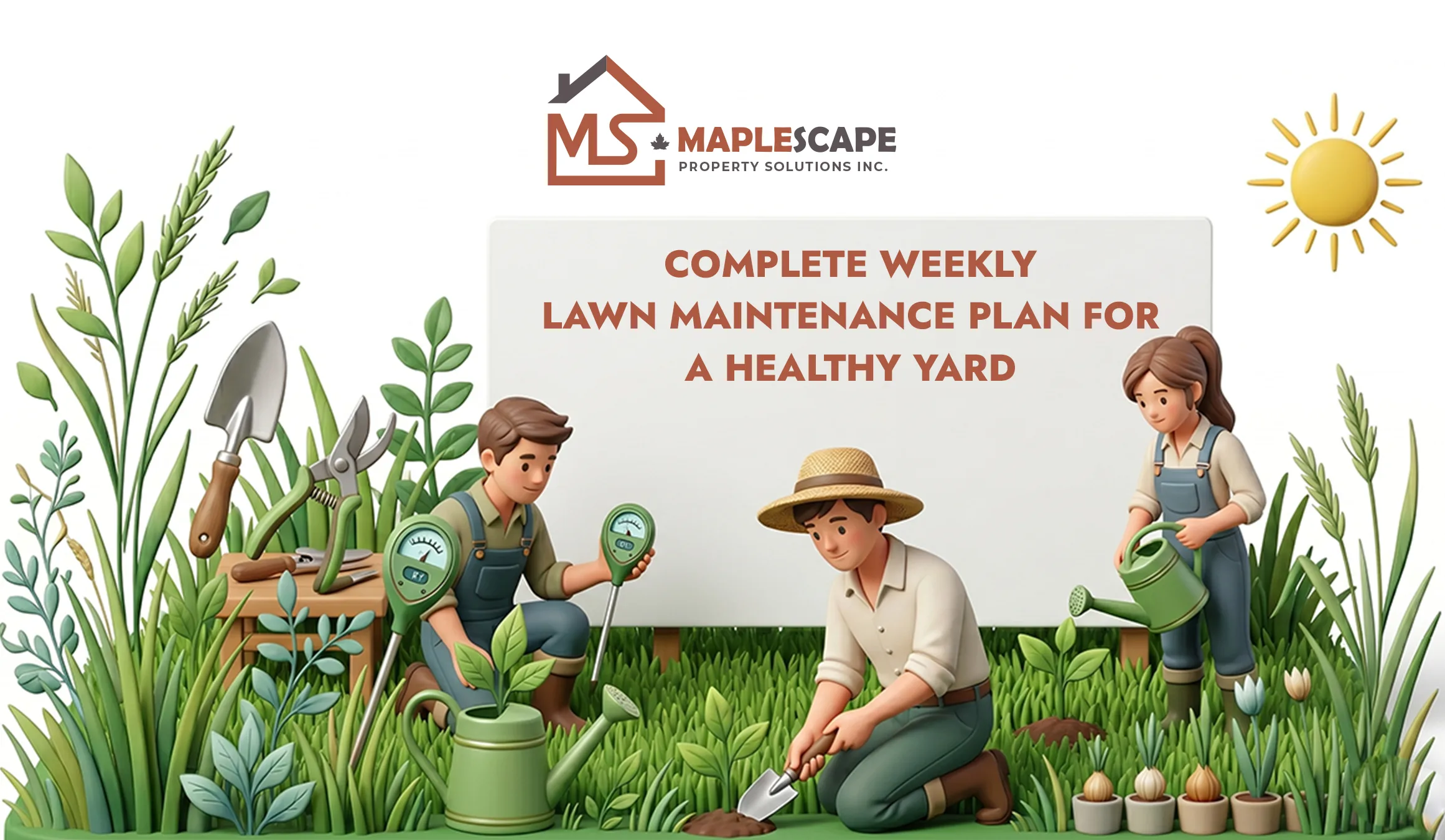Complete Weekly Lawn Maintenance Plan for a Healthy Yard - MapleScape Property Solutions Inc