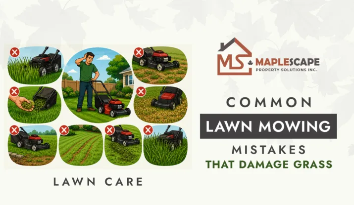 Common Lawn Mowing Mistakes That Damage Grass - MapleScape Property Solutions inc