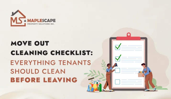 Move Out Cleaning Checklist Everything Tenants Should Clean Before Leaving - MapleScape Property Solutions Inc